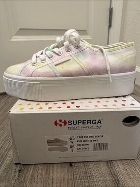 Superga Pastel Tie-Dye Platform Sneaker - Multi Pastel